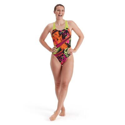 Speedo Ladies Placement Powerback One Piece Swimsuit